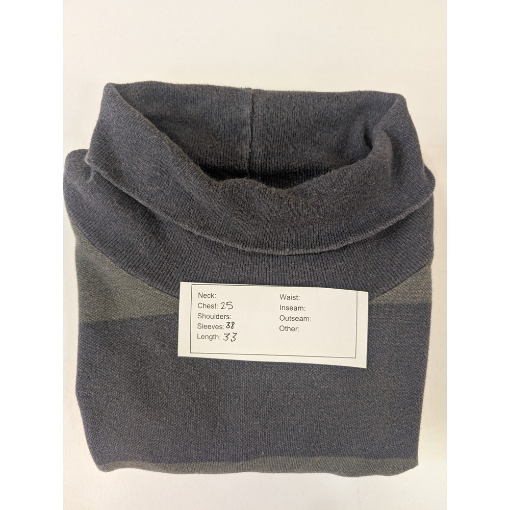 VTG Polo Ralph Lauren Striped Turtleneck Mens XL‎ Gray Blue Long Sleeve Cotton - Picture 5 of 5